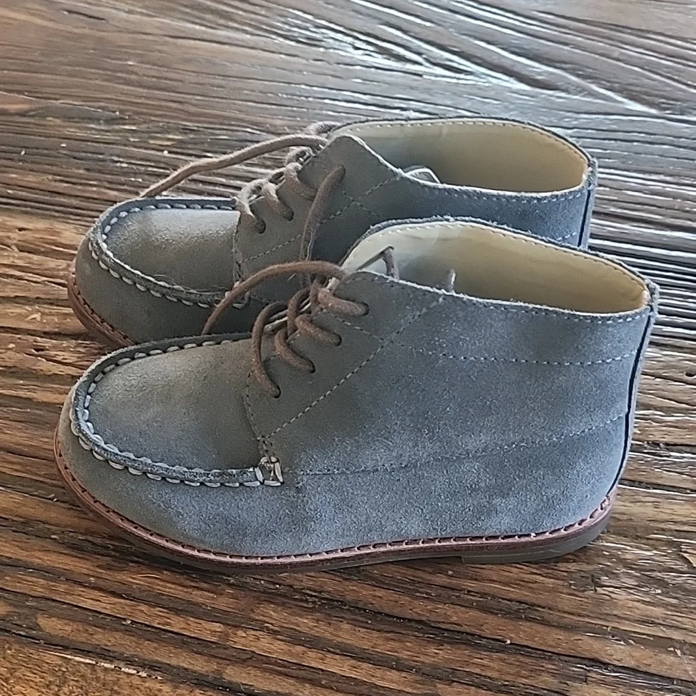 Janie and Jack Gray Suede Chukka Boots - Picture 2 of 5